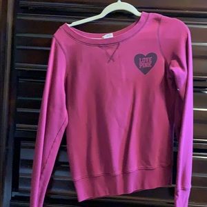 A pink pullover